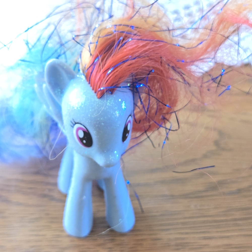 MLP My Little Pony G4 Rainbow Dash Tinsel Hair VGUC
